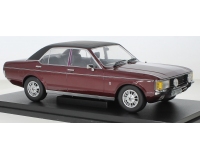 Model Car Group 18467 Ford Granada Mk1 1977 Metallic Dark Red with Vinyl Roof (Right Hand Drive) 1:18 Diecast Scale Model